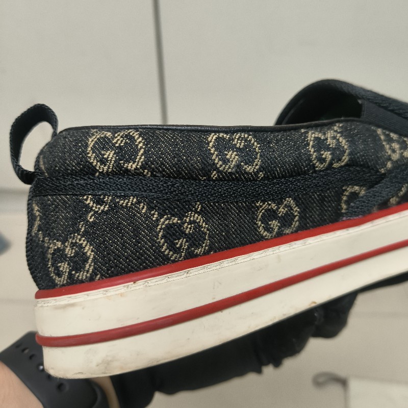 ㊣✨Gucci✨（附防塵袋）**尺寸8.5**古馳 老花 滿版 刺繡 牛仔 布鞋 一腳蹬 休閒鞋 懶人鞋/二手鞋/二手精品🌳二手樹屋🌳-12