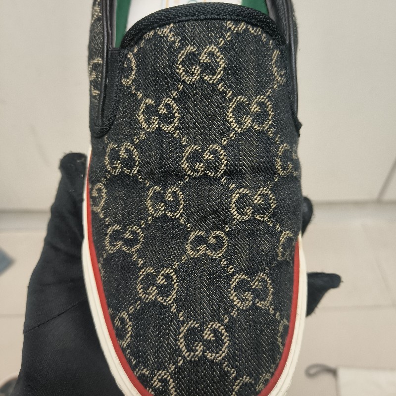 ㊣✨Gucci✨（附防塵袋）**尺寸8.5**古馳 老花 滿版 刺繡 牛仔 布鞋 一腳蹬 休閒鞋 懶人鞋/二手鞋/二手精品🌳二手樹屋🌳-19