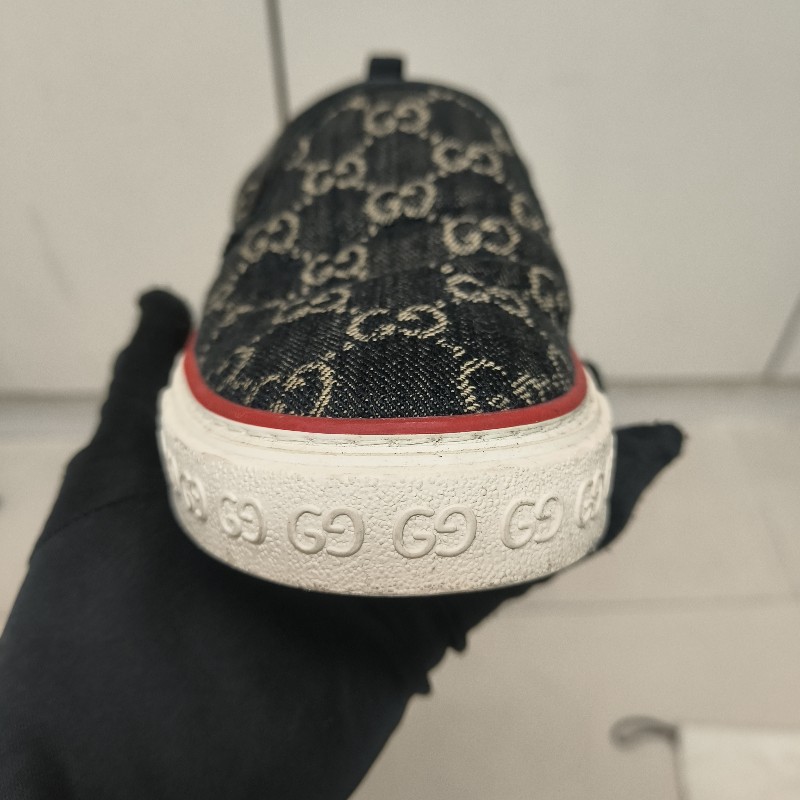 ㊣✨Gucci✨（附防塵袋）**尺寸8.5**古馳 老花 滿版 刺繡 牛仔 布鞋 一腳蹬 休閒鞋 懶人鞋/二手鞋/二手精品🌳二手樹屋🌳-20