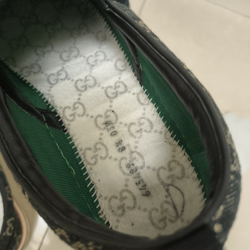 ㊣✨Gucci✨（附防塵袋）**尺寸8.5**古馳 老花 滿版 刺繡 牛仔 布鞋 一腳蹬 休閒鞋 懶人鞋/二手鞋/二手精品🌳二手樹屋🌳-33