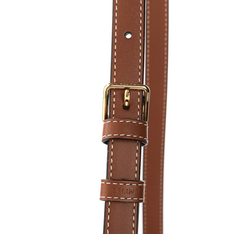 🛫早秋當季新品🛬Celine 121322 中款標誌印花波士頓包 黃褐色-13