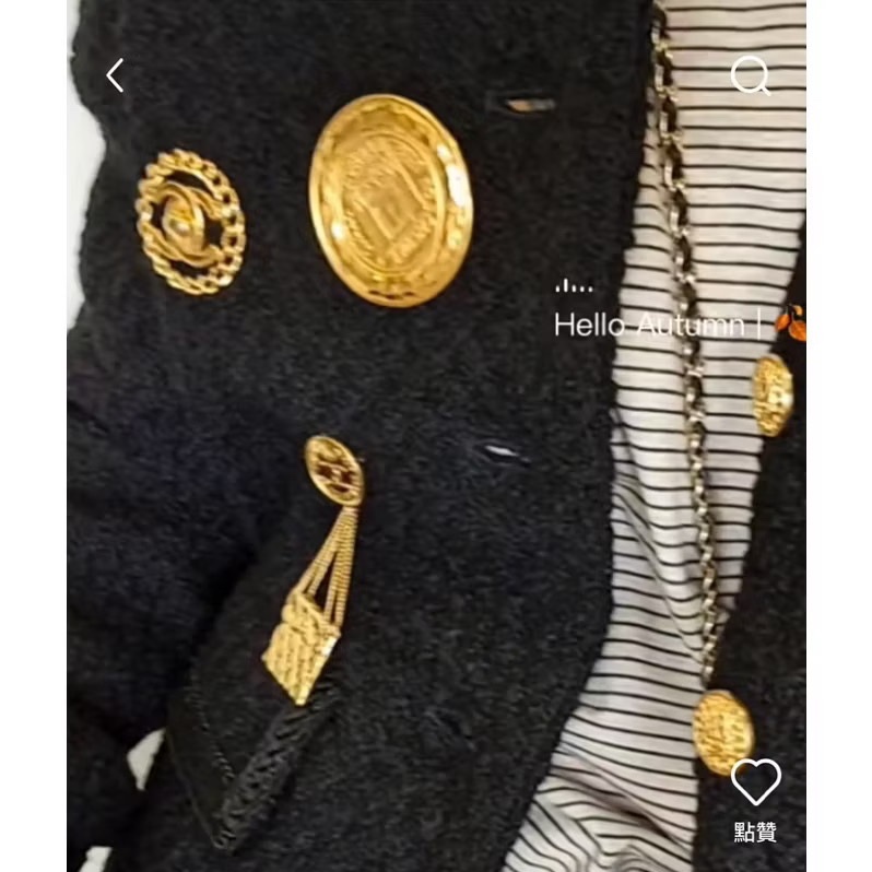 Chanel 香奈兒 金色 雙c 鍊條滾邊 船舵 書包釦 胸針 別針 飾品-2