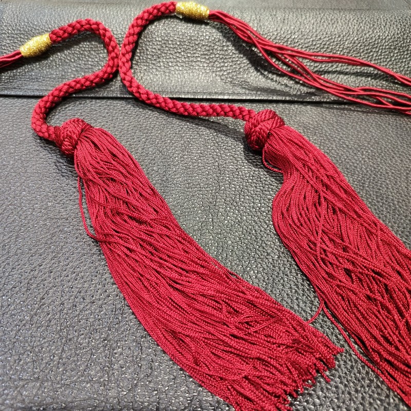 GUCCI 黃銅 辣椒 紅 半 寶石 流蘇 珍珠 項鍊 長鍊 腰鍊 皮帶 腰帶 掛飾 多用途-10