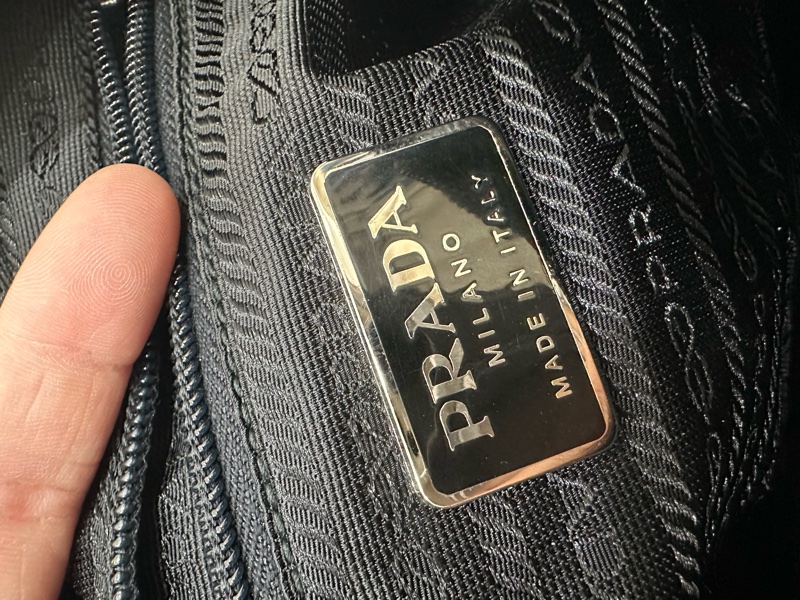 PRADA 黑色 尼龍 降落傘 三角牌 郵差包 斜背包 肩背包 手提包 側背包-23