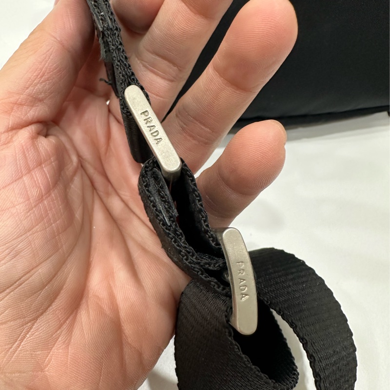 PRADA 黑色 尼龍 降落傘 三角牌 郵差包 斜背包 肩背包 手提包 側背包-24