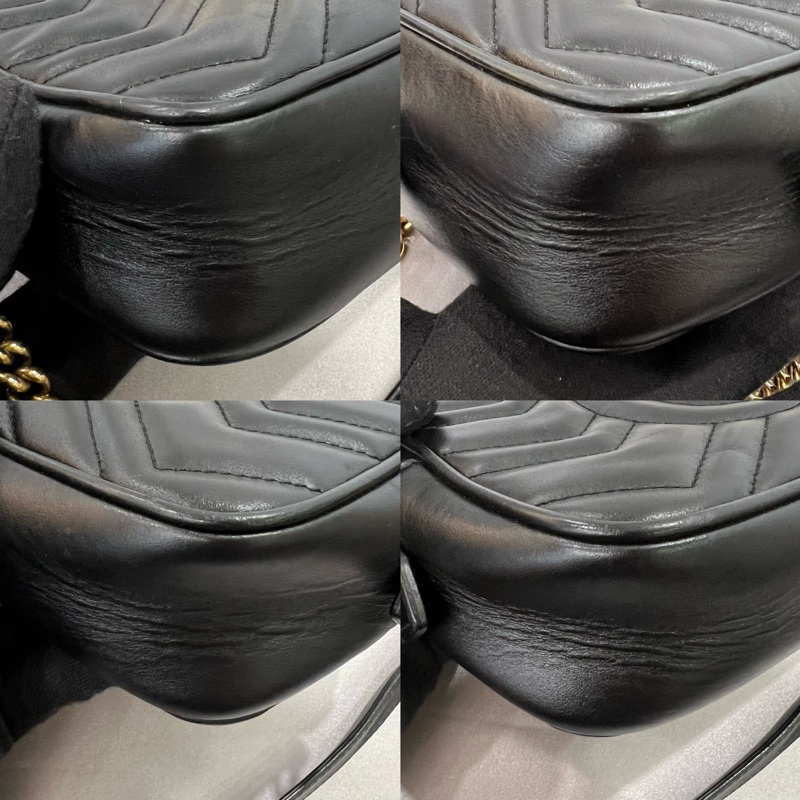 GUCCI 黑金 MARMONT相機包-7