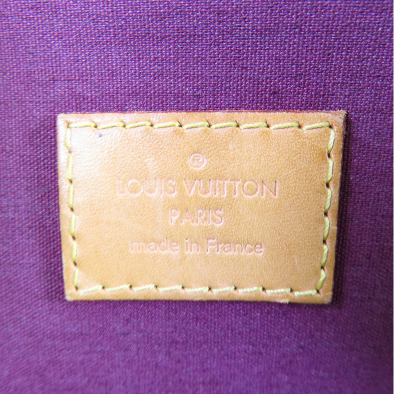 LOUIS VUITTON Monogram Vernis Alma PM Hand Bag金扣手挽袋-5