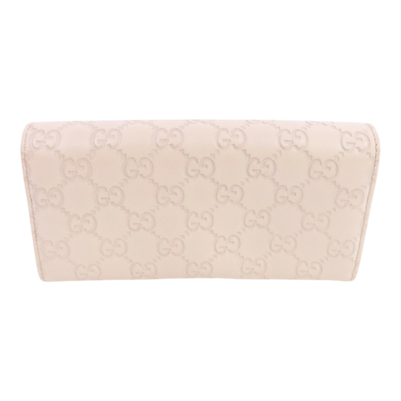 GUCCI 牛皮皮革Shima Lovely Long Wallet金扣長錢包-1