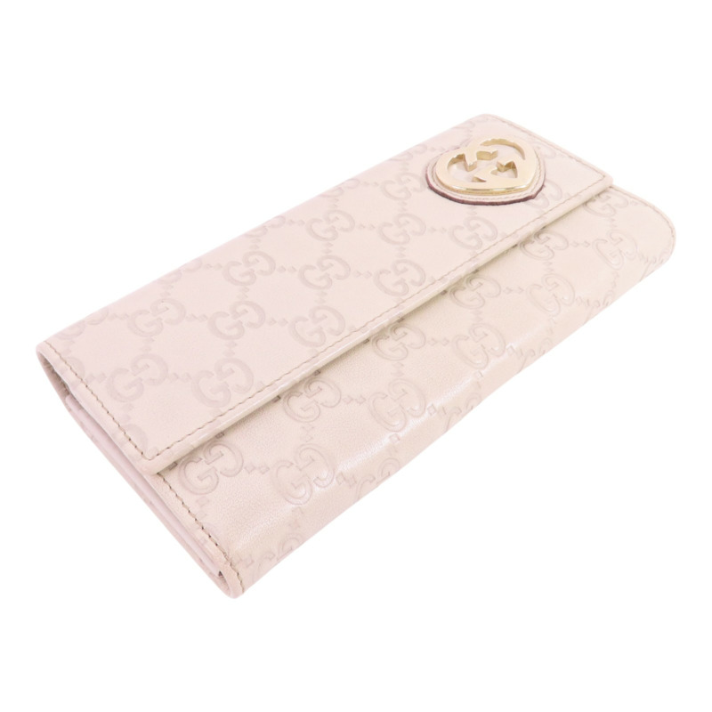 GUCCI 牛皮皮革Shima Lovely Long Wallet金扣長錢包-2