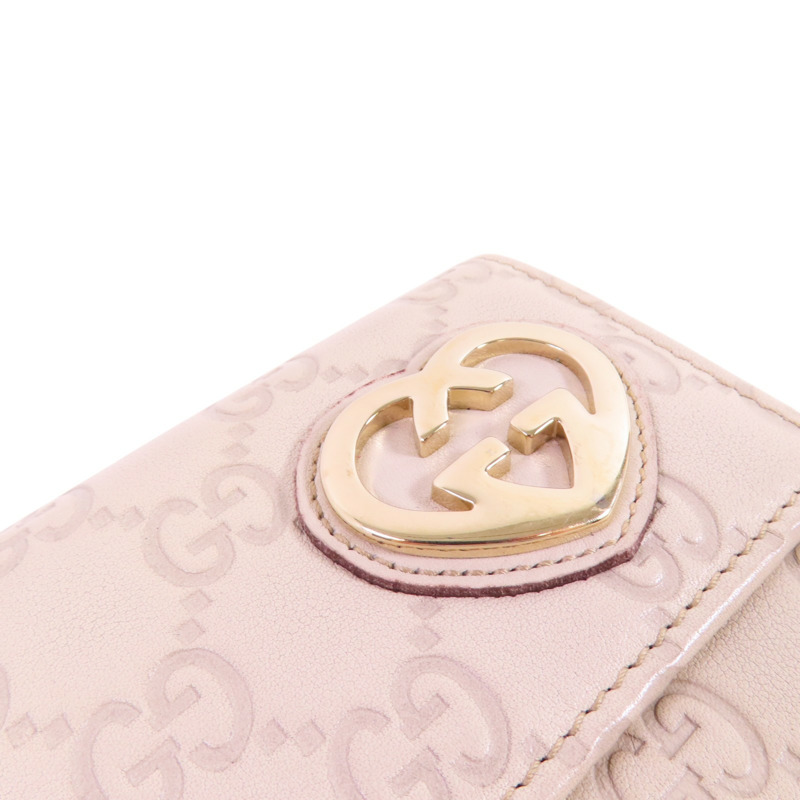 GUCCI 牛皮皮革Shima Lovely Long Wallet金扣長錢包-7