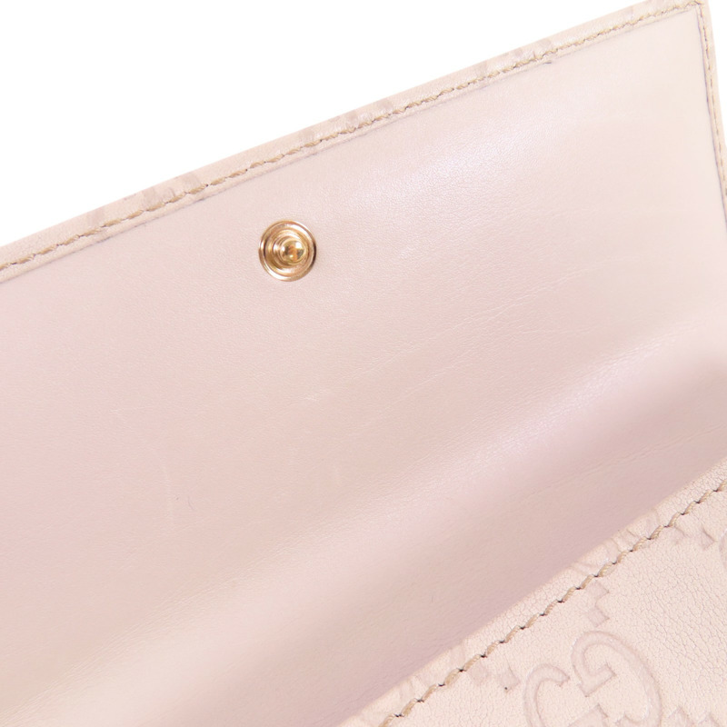 GUCCI 牛皮皮革Shima Lovely Long Wallet金扣長錢包-9