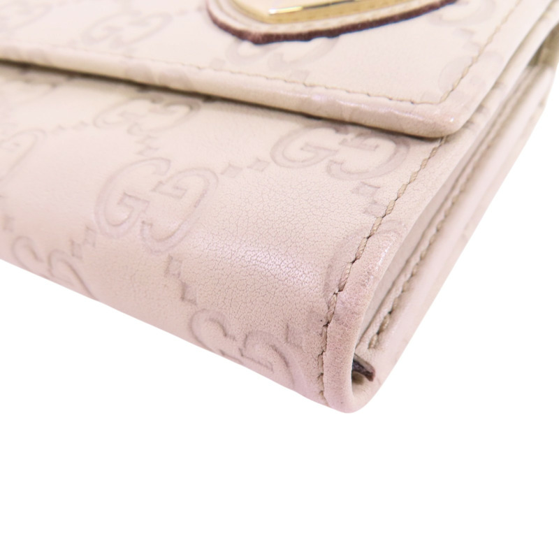 GUCCI 牛皮皮革Shima Lovely Long Wallet金扣長錢包-11