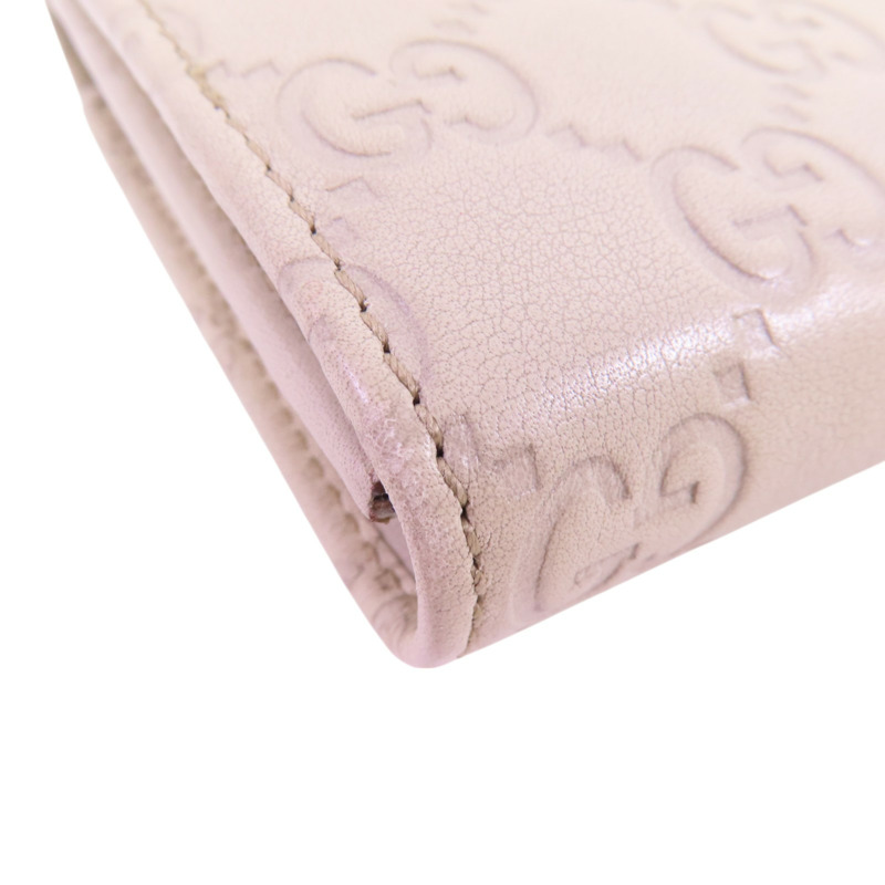 GUCCI 牛皮皮革Shima Lovely Long Wallet金扣長錢包-12