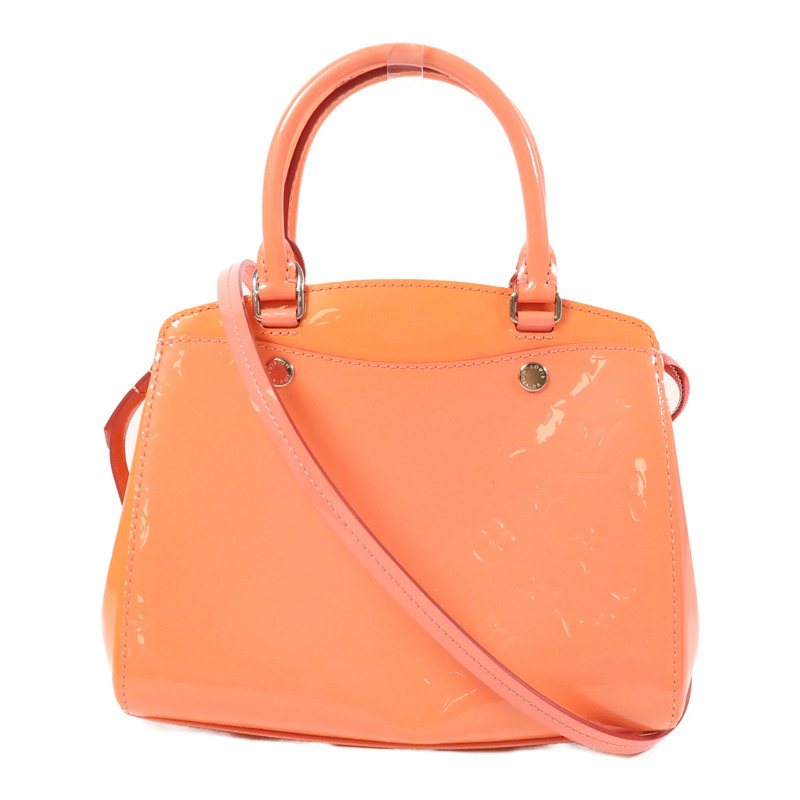 LOUIS VUITTON Monogram Vernis Shoulder Bag銀扣手挽肩背兩用袋-0
