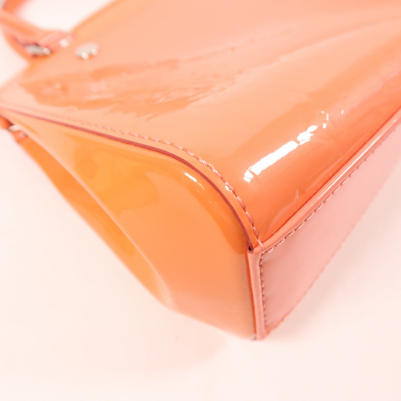 LOUIS VUITTON Monogram Vernis Shoulder Bag銀扣手挽肩背兩用袋-10