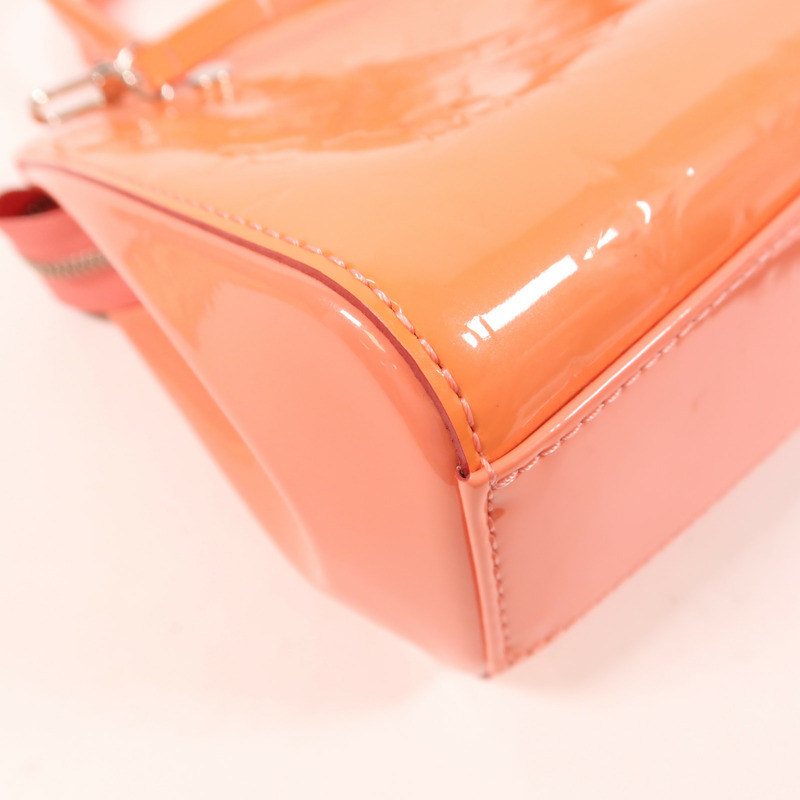 LOUIS VUITTON Monogram Vernis Shoulder Bag銀扣手挽肩背兩用袋-12