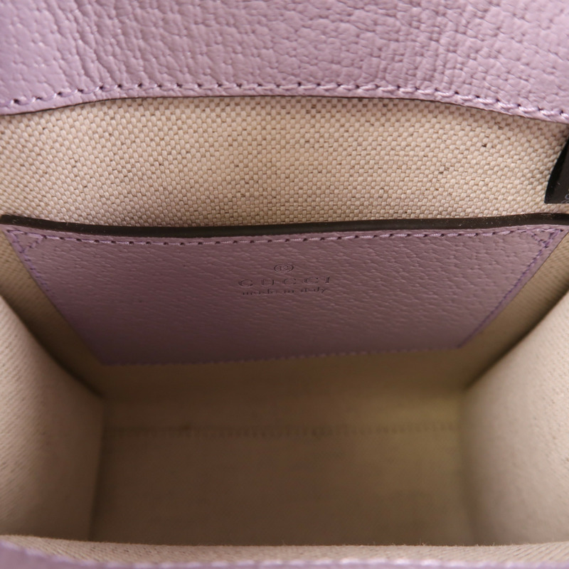 GUCCI 【激減優惠】帆布/牛皮皮革Shoulder Bag金扣手挽肩背兩用袋-5