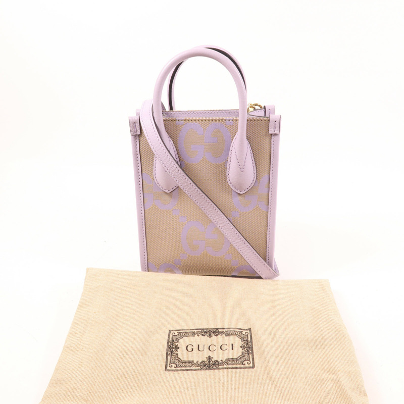 GUCCI 【激減優惠】帆布/牛皮皮革Shoulder Bag金扣手挽肩背兩用袋-9