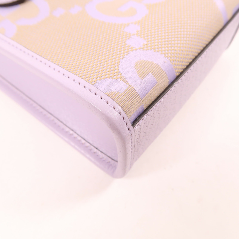 GUCCI 【激減優惠】帆布/牛皮皮革Shoulder Bag金扣手挽肩背兩用袋-11