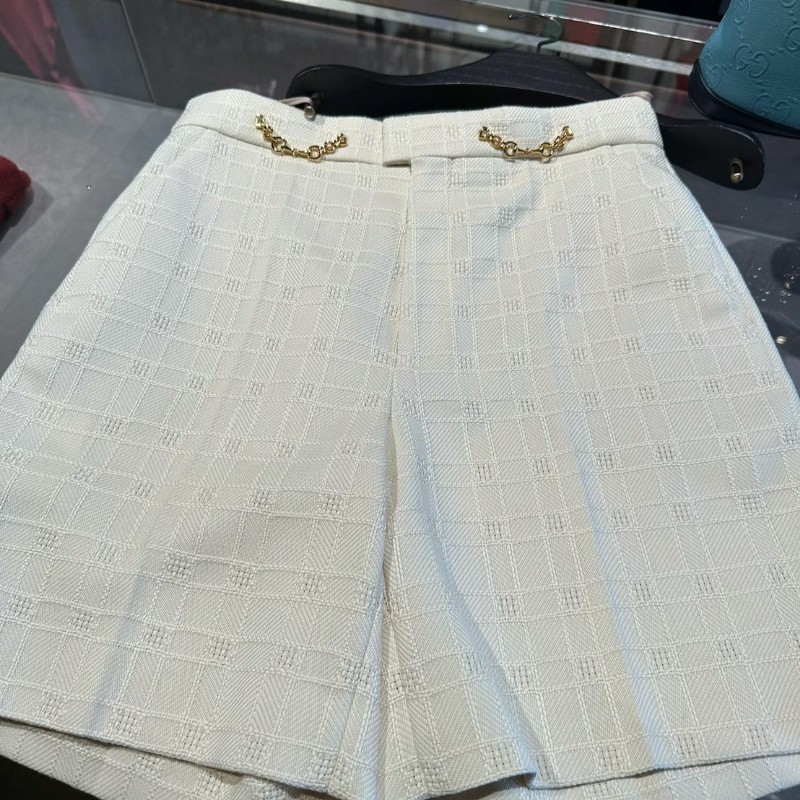 GUCCI 米白色西裝短褲38號-1