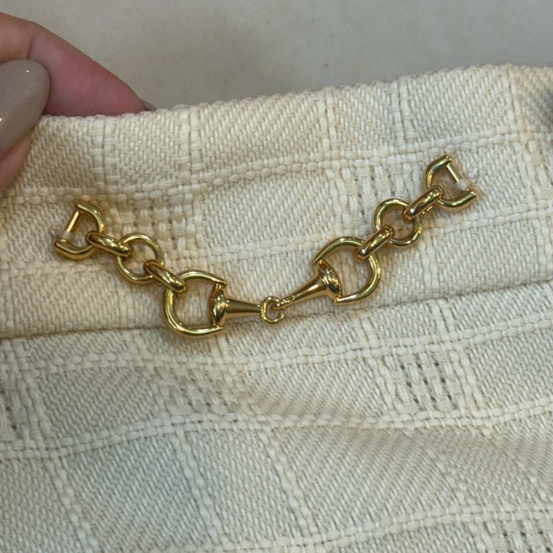 GUCCI 米白色西裝短褲38號-9