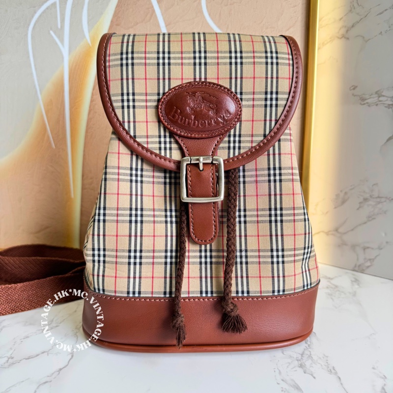 Burberrys Vintage Mini Backpack 中古 經典格仔 迷你 背包-1