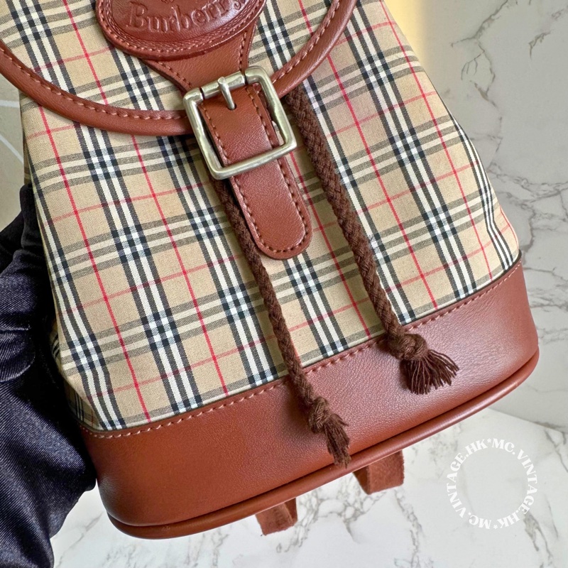 Burberrys Vintage Mini Backpack 中古 經典格仔 迷你 背包-4