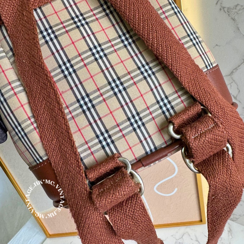 Burberrys Vintage Mini Backpack 中古 經典格仔 迷你 背包-6