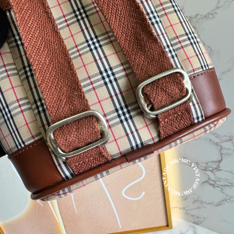 Burberrys Vintage Mini Backpack 中古 經典格仔 迷你 背包-7