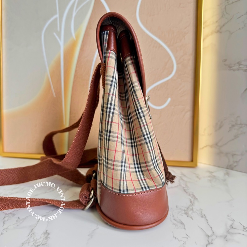 Burberrys Vintage Mini Backpack 中古 經典格仔 迷你 背包-9
