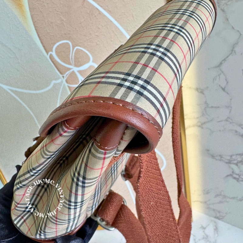 Burberrys Vintage Mini Backpack 中古 經典格仔 迷你 背包-13