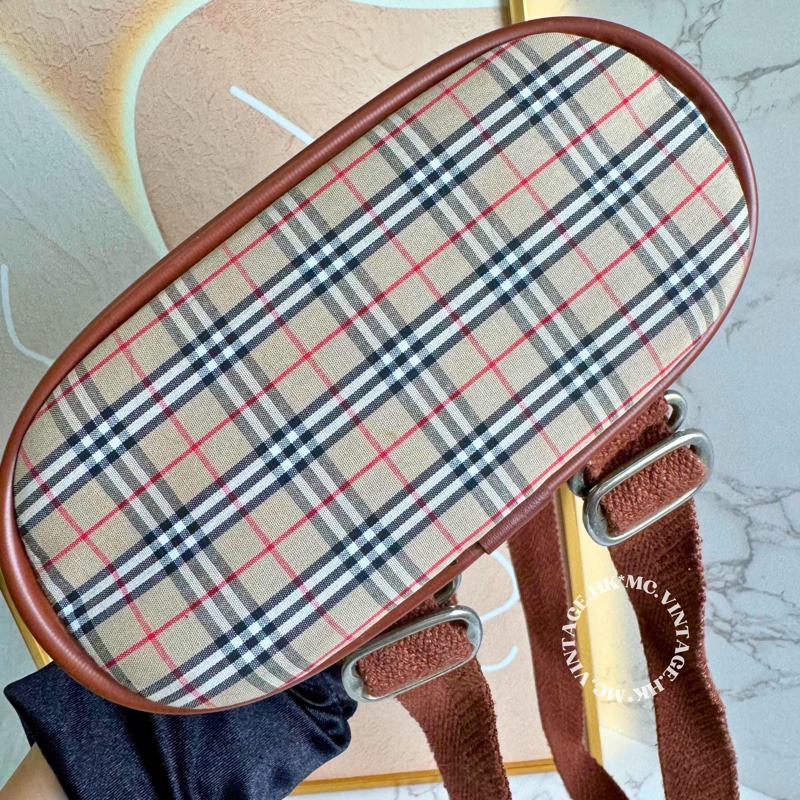 Burberrys Vintage Mini Backpack 中古 經典格仔 迷你 背包-15