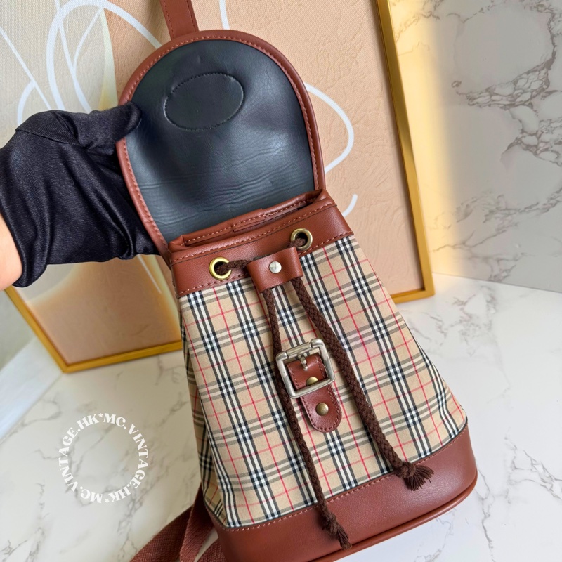 Burberrys Vintage Mini Backpack 中古 經典格仔 迷你 背包-17