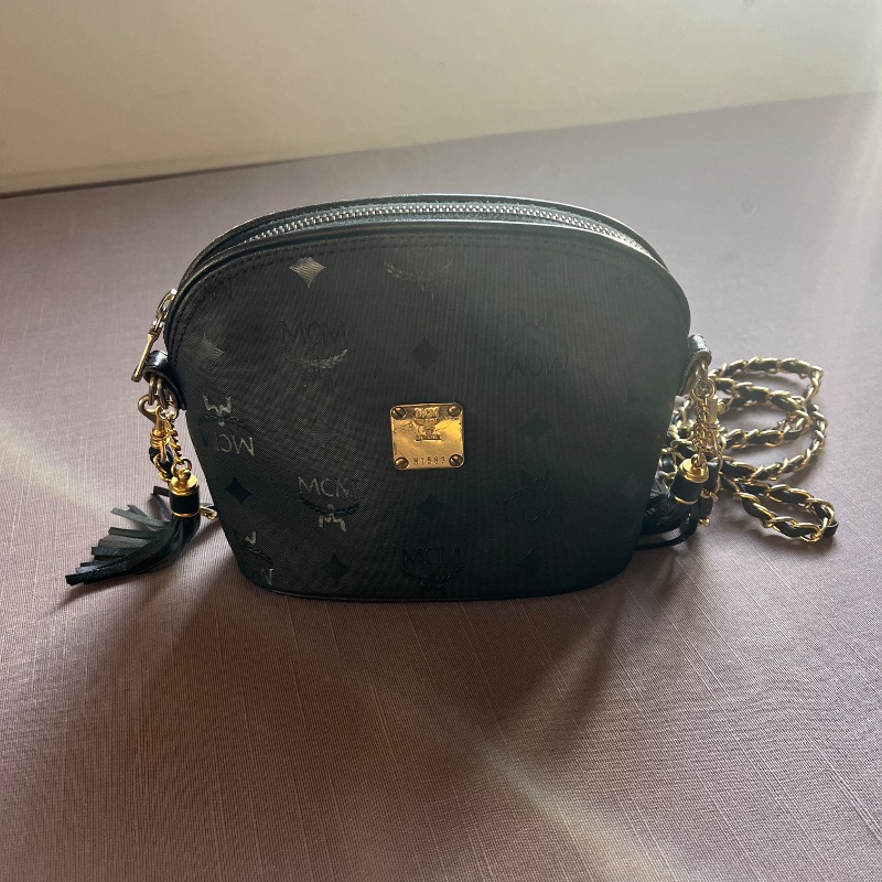 🖤 Vintage MCM 經典流蘇小黑包|媽媽珍藏-0