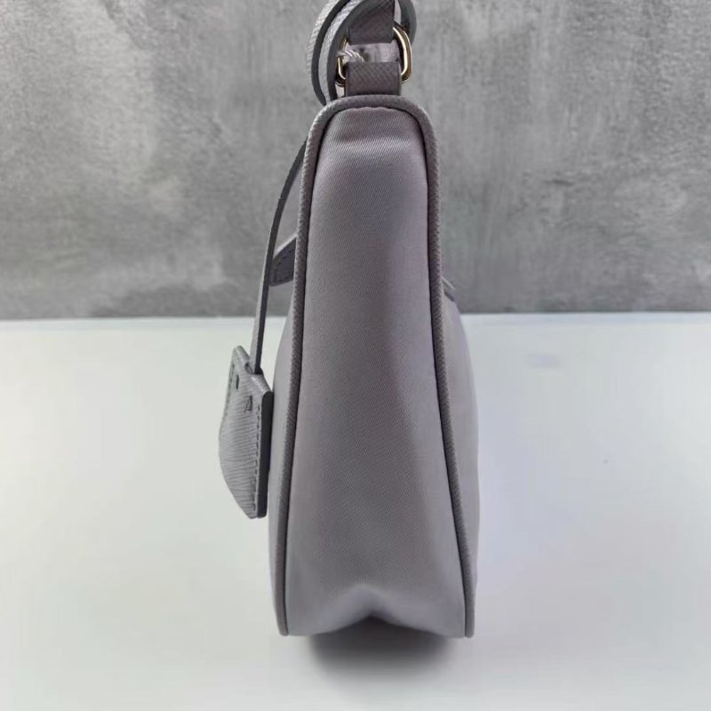 PRADA Hobo 腋下包灰藍色 22 x 6 x 17 99新 配件塵袋-5