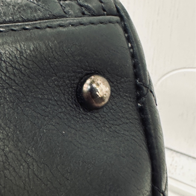 Chanel黑銀全牛皮大logo肩背托特包 98新閒置✨耐用耐看收藏品🔥-19