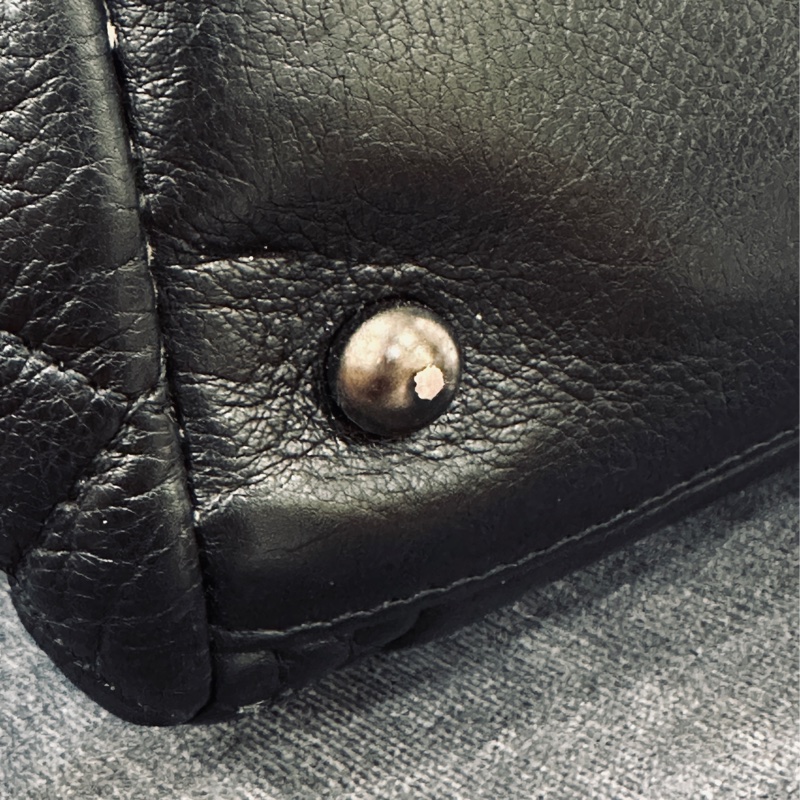 Chanel黑銀全牛皮大logo肩背托特包 98新閒置✨耐用耐看收藏品🔥-21