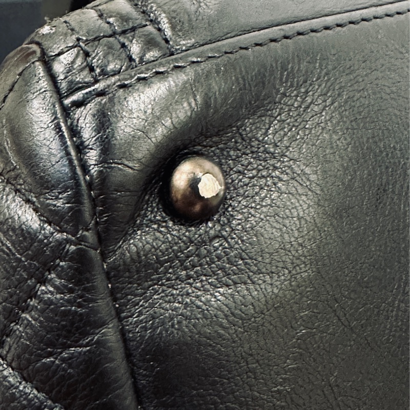 Chanel黑銀全牛皮大logo肩背托特包 98新閒置✨耐用耐看收藏品🔥-22