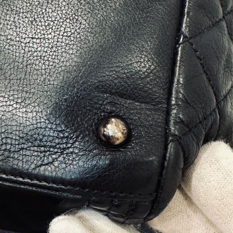 Chanel黑銀全牛皮大logo肩背托特包 98新閒置✨耐用耐看收藏品🔥-24