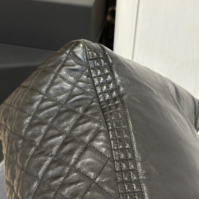 Chanel黑銀全牛皮大logo肩背托特包 98新閒置✨耐用耐看收藏品🔥-38