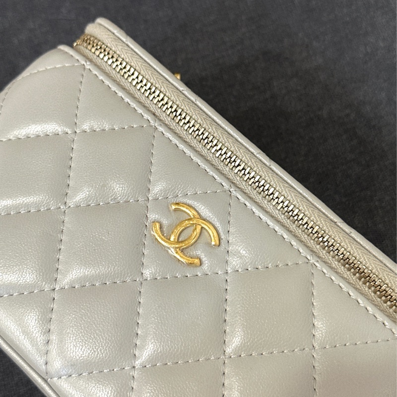 #vic限定25w入手 #全配閒置帶膜 香奈兒寶石鏈灰金盒子斜挎包 已絕版買不到🔥-5