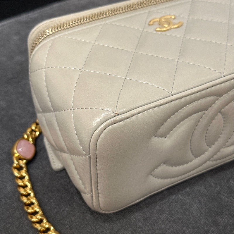 #vic限定25w入手 #全配閒置帶膜 香奈兒寶石鏈灰金盒子斜挎包 已絕版買不到🔥-10