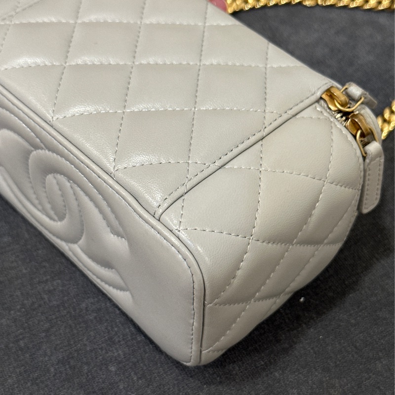 #vic限定25w入手 #全配閒置帶膜 香奈兒寶石鏈灰金盒子斜挎包 已絕版買不到🔥-15