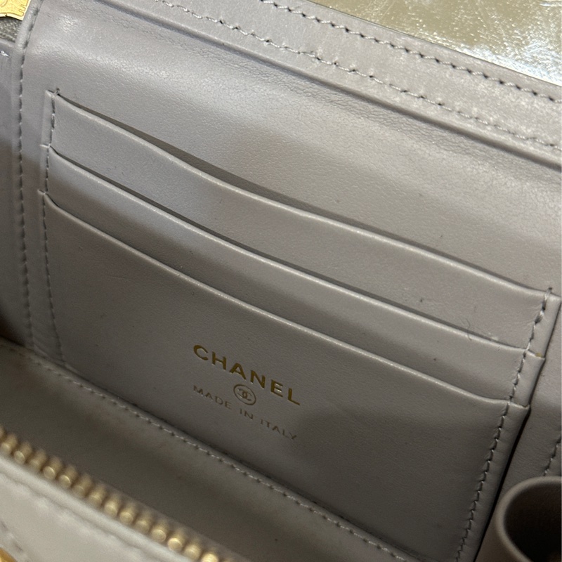 #vic限定25w入手 #全配閒置帶膜 香奈兒寶石鏈灰金盒子斜挎包 已絕版買不到🔥-22