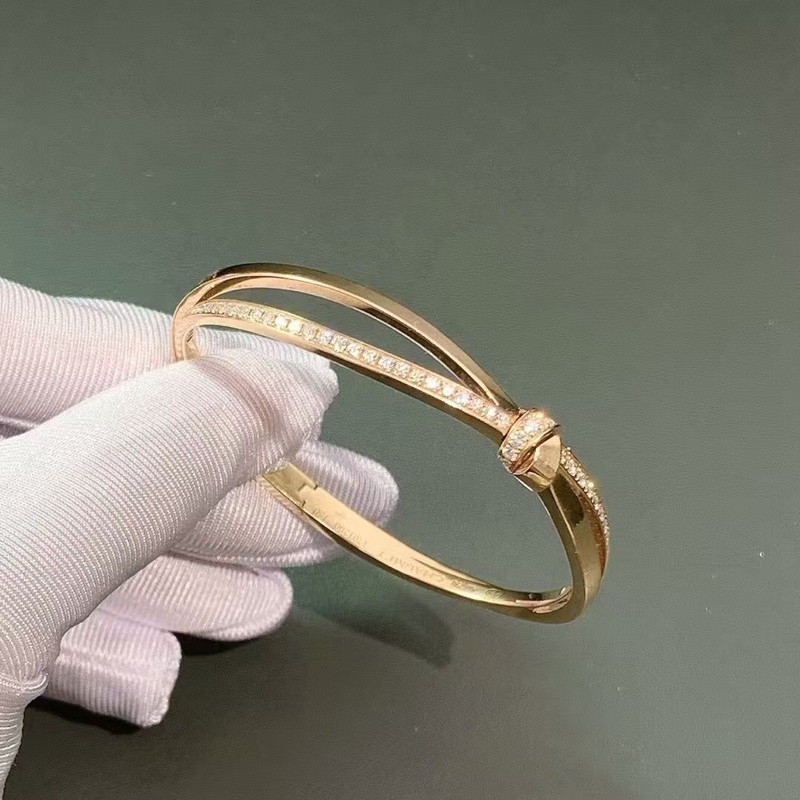 尚美 chaumet 結緣·緣系一生liens系列玫瑰金半鑽手鐲15碼,2023購入-5
