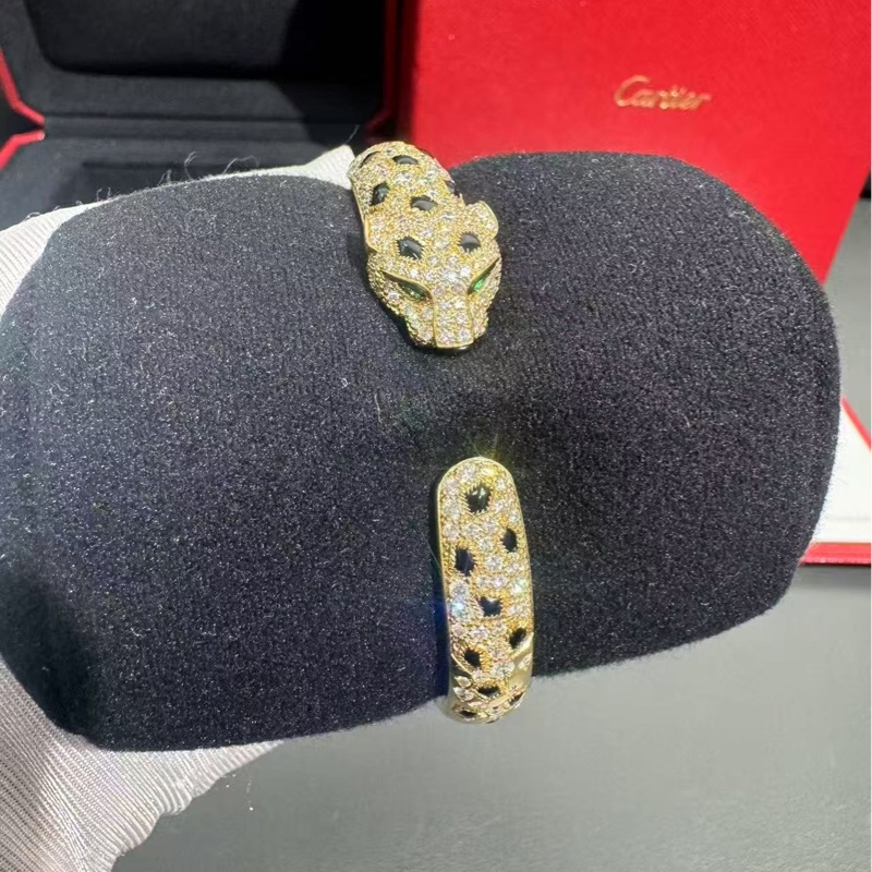 Cartier 卡地亞 金 豹子半鑽手鐲15號， 2023購入-3