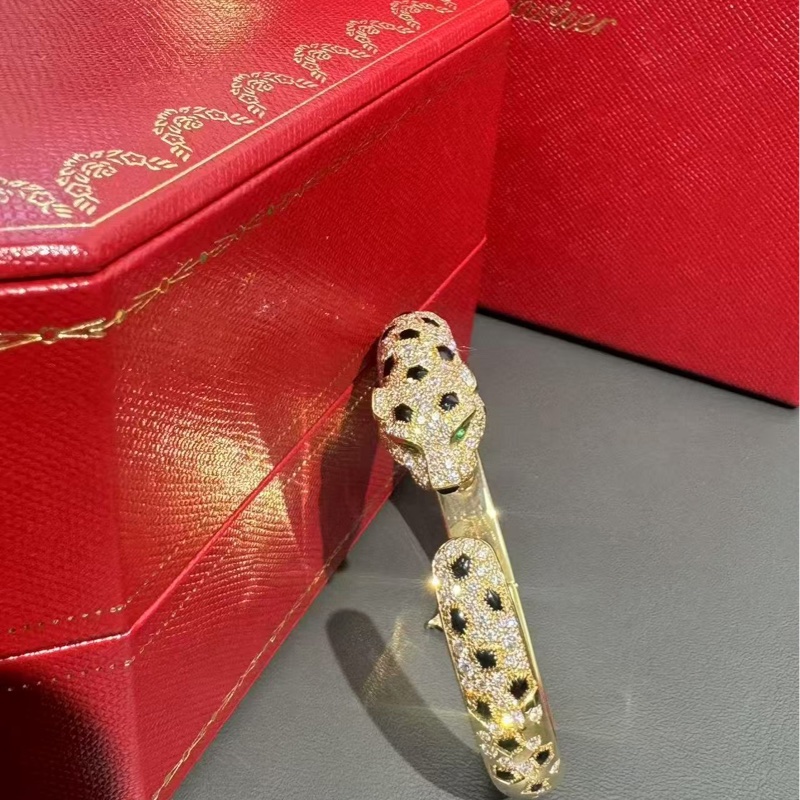 Cartier 卡地亞 金 豹子半鑽手鐲15號， 2023購入-4