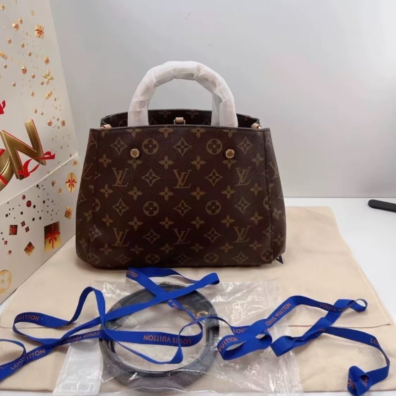 LV🤍蒙田老花 蒙田bb 新款帶隔層好裝實用-6