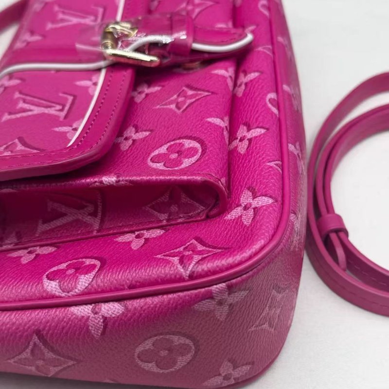 LV🤍20個限量款 全新全套 Maxi multi pochette 最新款玫瑰红大麻將法棍腋下包-2