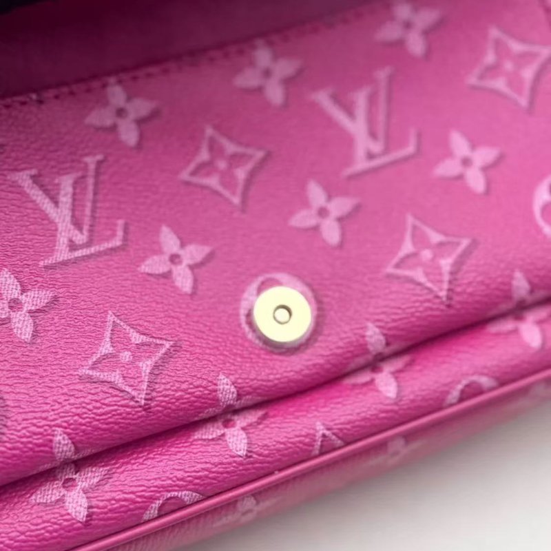 LV🤍20個限量款 全新全套 Maxi multi pochette 最新款玫瑰红大麻將法棍腋下包-4
